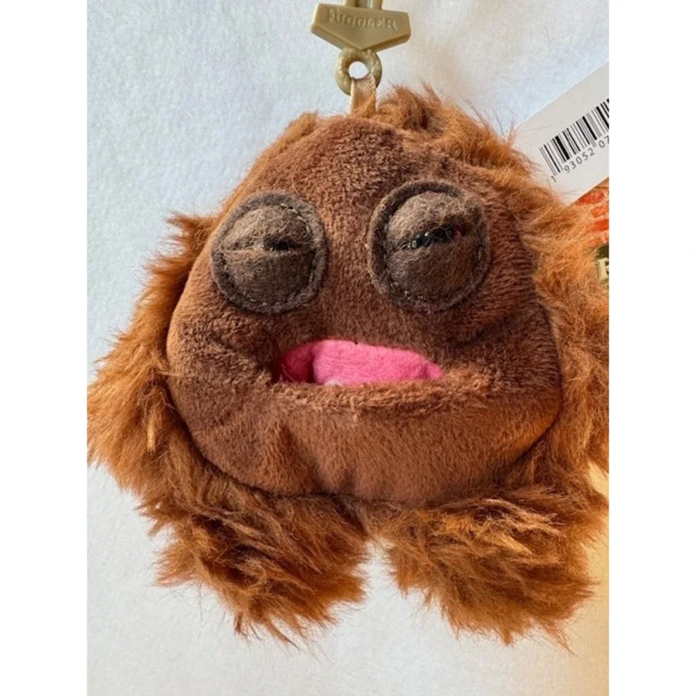 Mini Fuggler Plush Clip-On‎ Keyring HEDGE GROG BROWN Ugly Silly Keychain Gift